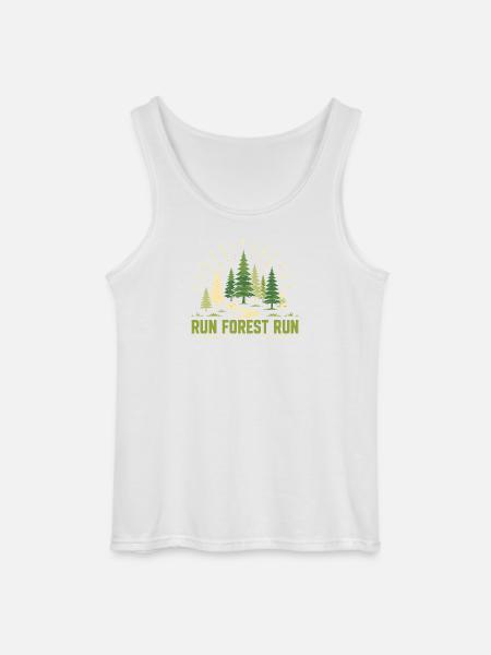 Trail Running - Run Forest Run - Gildan Men’s Tank Top - white