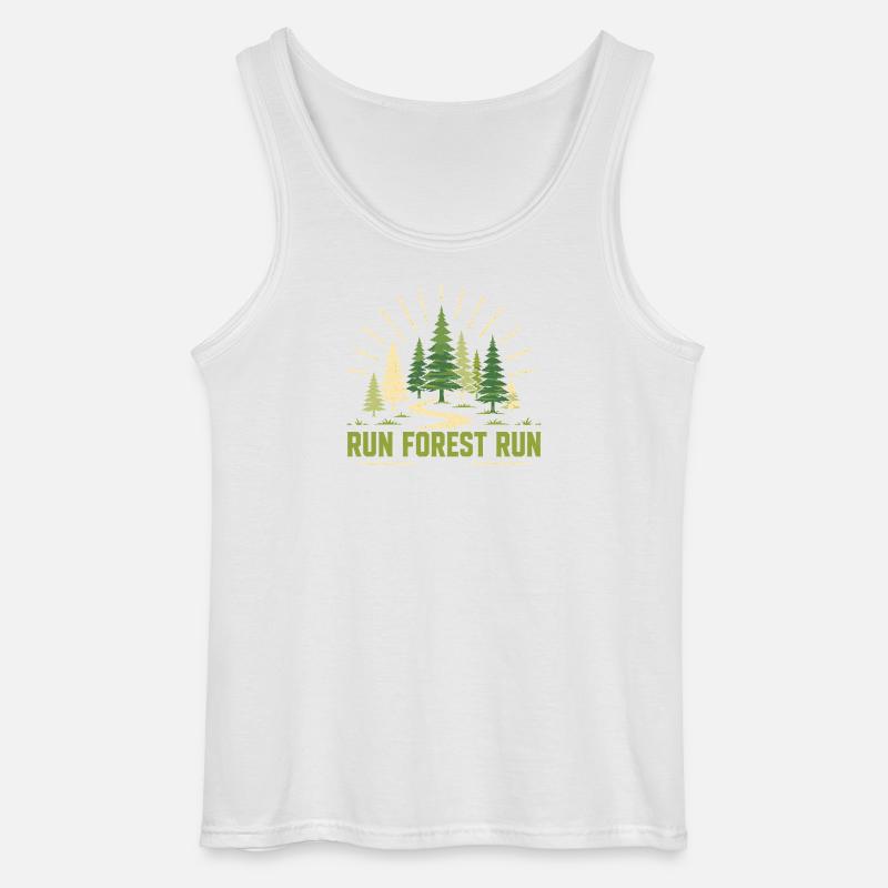 Trailrunning – Run Forest Run - Gildan Männer Tank Top - Weiß