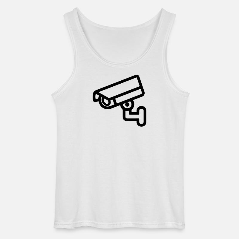Kamera - Gildan Männer Tank Top - Weiß