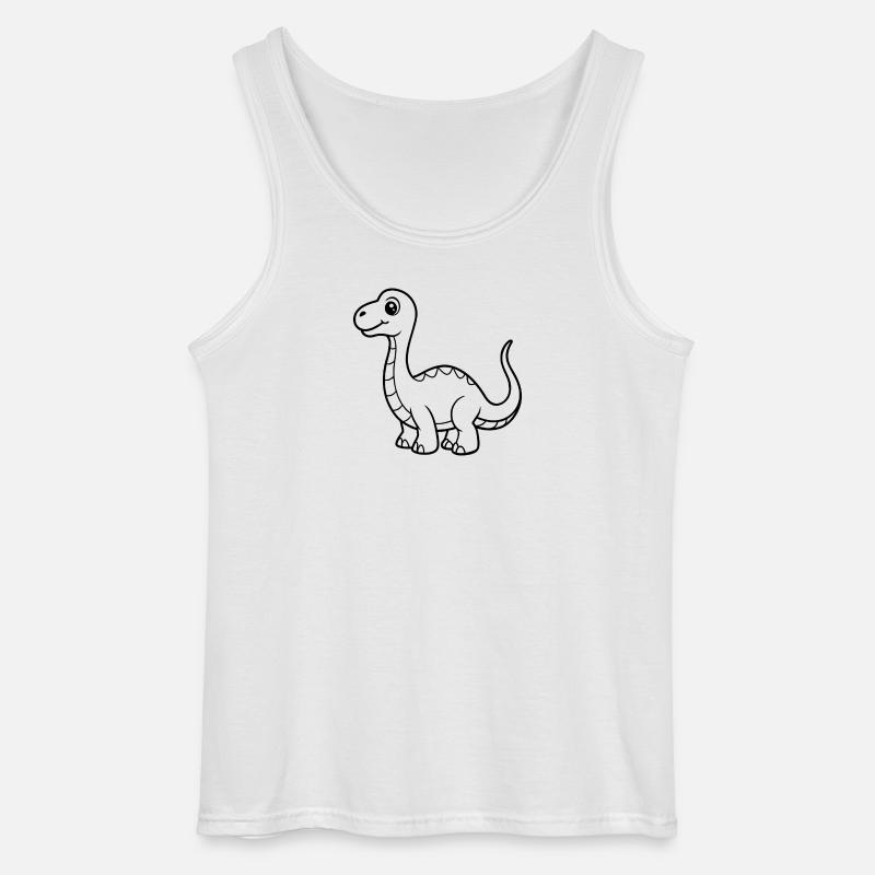 Dinosaurier - Gildan Männer Tank Top - Weiß