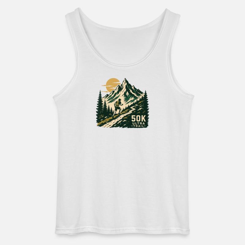 Trail Running - Ultra Trail - Gildan Men’s Tank Top - white