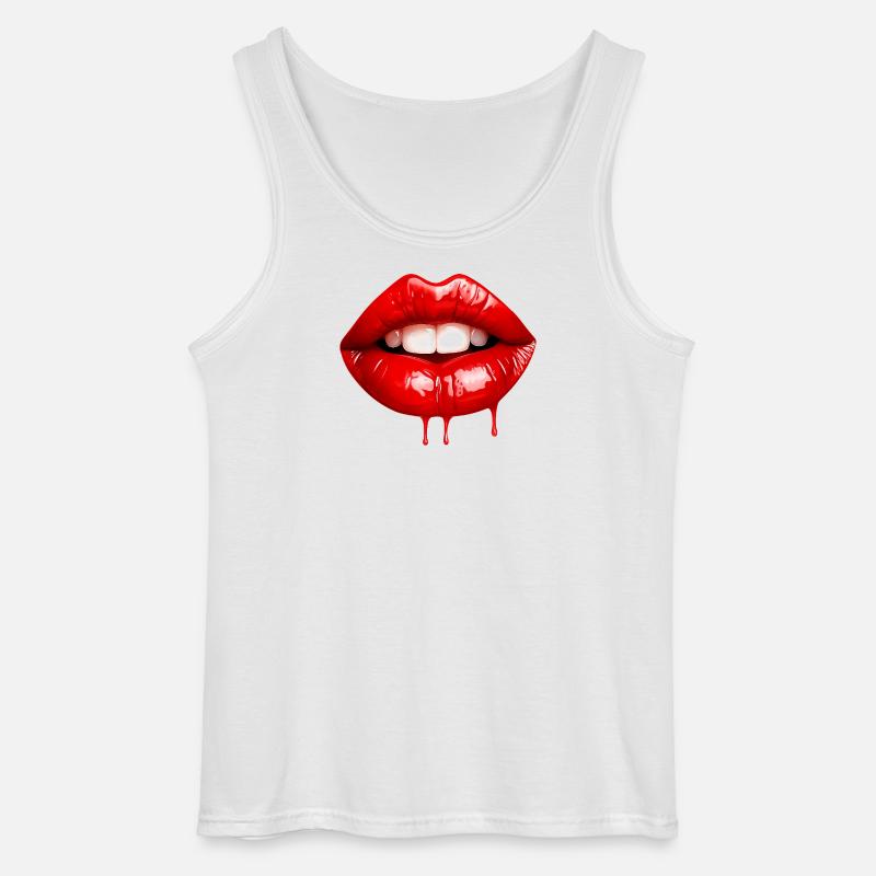 Lipps, Design #2 - Gildan Männer Tank Top - Weiß