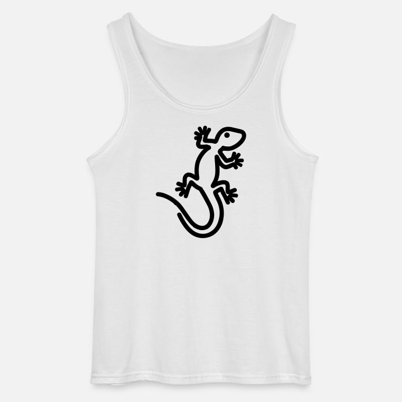 Eidechse - Gildan Männer Tank Top - Weiß