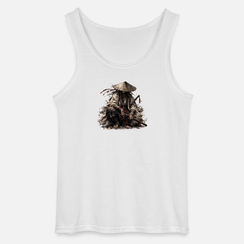 Shadow Ronin Samurai - Gildan Männer Tank Top - Weiß
