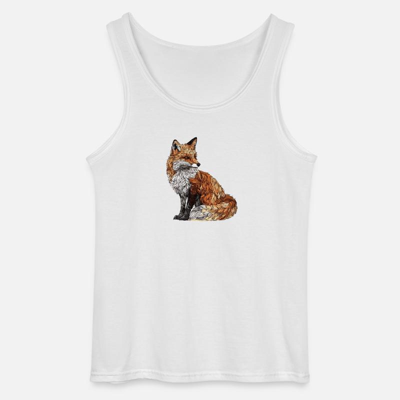 Fuchs - Gildan Männer Tank Top - Weiß