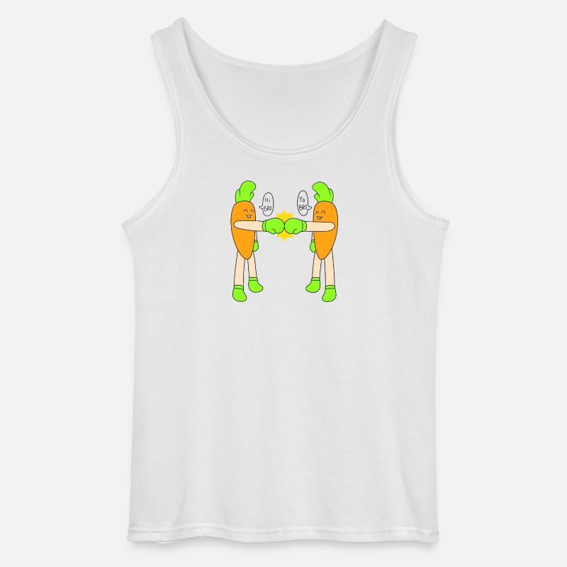 Karottenfauststoß - Gildan Männer Tank Top - Weiß