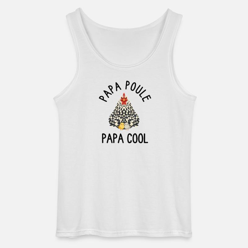 Daddy Hen Cool Daddy - Gildan Männer Tank Top - Weiß