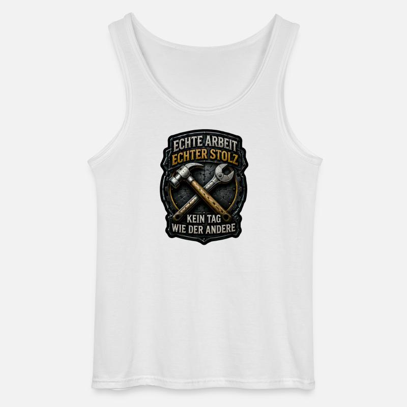 Echte Arbeit. Echter Stolz. - Gildan Männer Tank Top - Weiß
