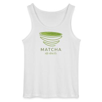 Matcha  - Gildan Männer Tank Top - Weiß - Vorne - AI Model Male 185 dark (185cm)