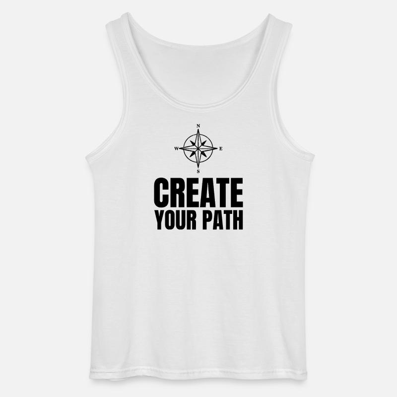 Create Your Path - Gildan Men’s Tank Top - white