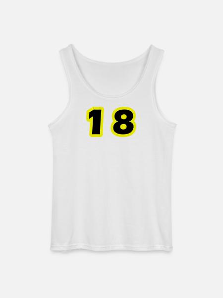 Symbole numérique 18 - Débardeur Gildan Homme - blanc