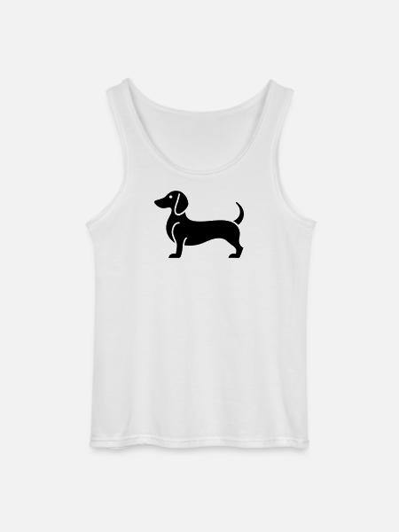 Dackel - Gildan Männer Tank Top - Weiß