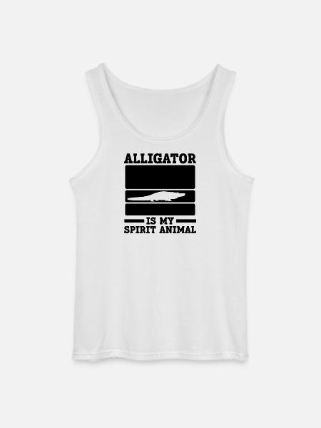 Alligator Spirit Animal - Gildan Männer Tank Top - Weiß