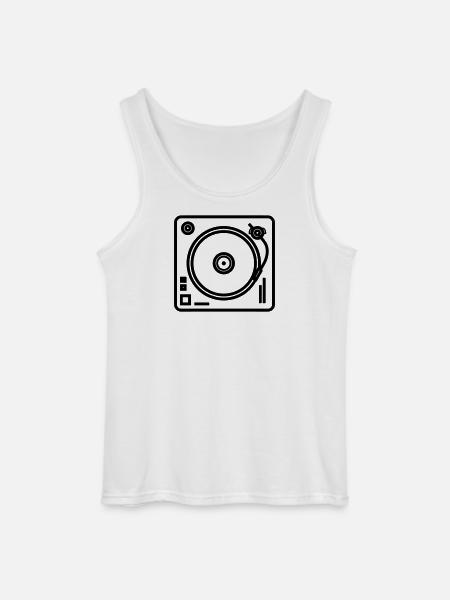 DJ-Plattenspieler - Gildan Männer Tank Top - Weiß