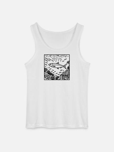 Sardine in the sea - Gildan Men’s Tank Top - white