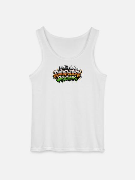 Graffiti Streetwear Spray Font - Gildan Men’s Tank Top - white
