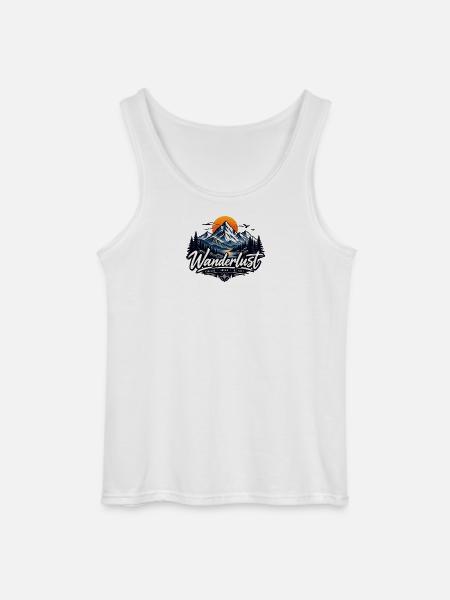 Wanderlust - Gildan Männer Tank Top - Weiß
