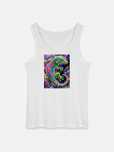 Gecko - Gildan Men’s Tank Top - white