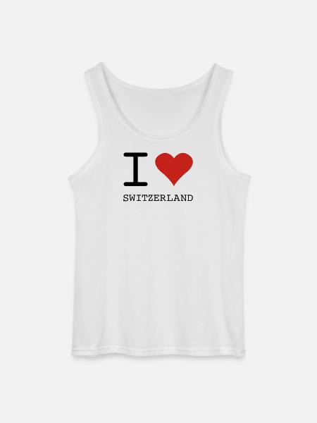 I LOVE SWITZERLAND - Débardeur Gildan Homme - blanc