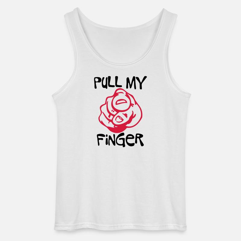 Pull my Finger - Gildan Männer Tank Top - Weiß