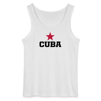 cuba revolucion - Gildan Men’s Tank Top - white - Front - AI Model Male 185 dark (185cm)