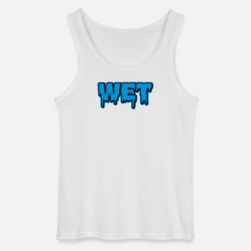 Wet - Gildan Männer Tank Top - Weiß