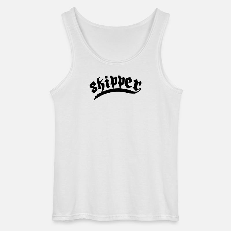 skipper segeln boot - Gildan Männer Tank Top - Weiß