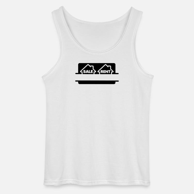Haus mieten oder kaufen - Gildan Männer Tank Top - Weiß