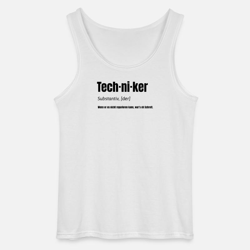Techniker – Witziges Design - Gildan Männer Tank Top - Weiß