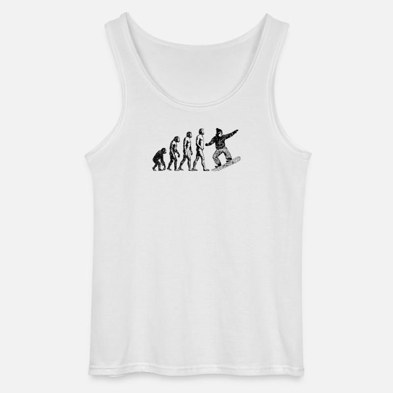 Evolution zum Snowboarder Grunge Design - Gildan Männer Tank Top - Weiß