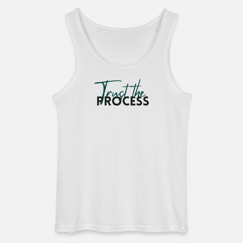 Trust The Process - Motivation Statement - Gildan Männer Tank Top - Weiß