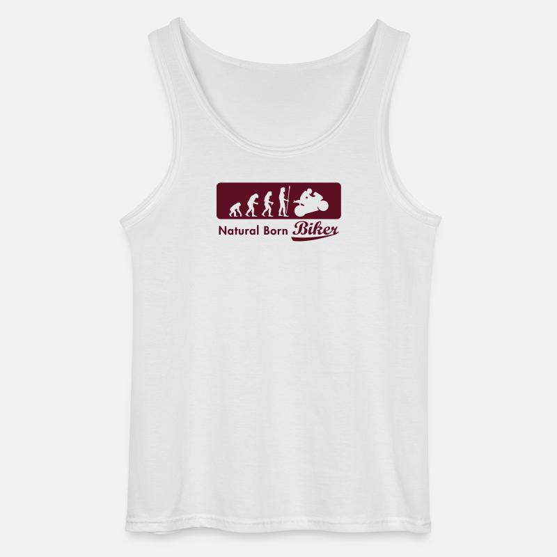 evolution_biker - Gildan Männer Tank Top - Weiß