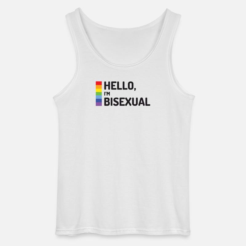 Hallo, ich bin bisexuell - Gildan Männer Tank Top - Weiß