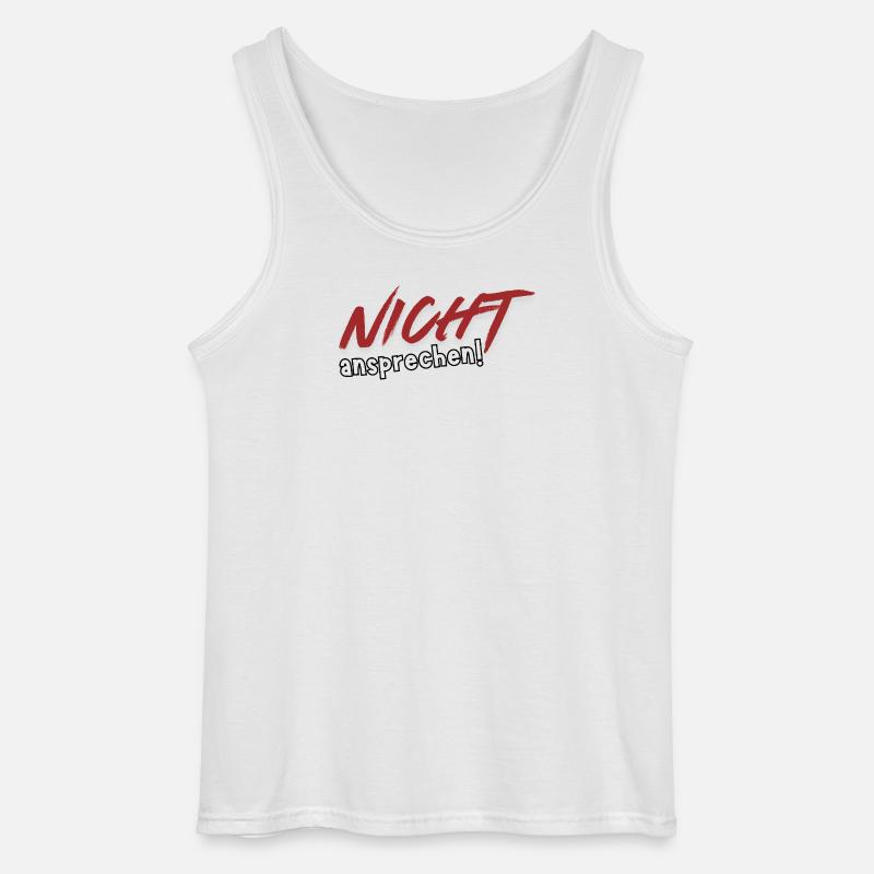 Nicht ansprechen! - Gildan Männer Tank Top - Weiß