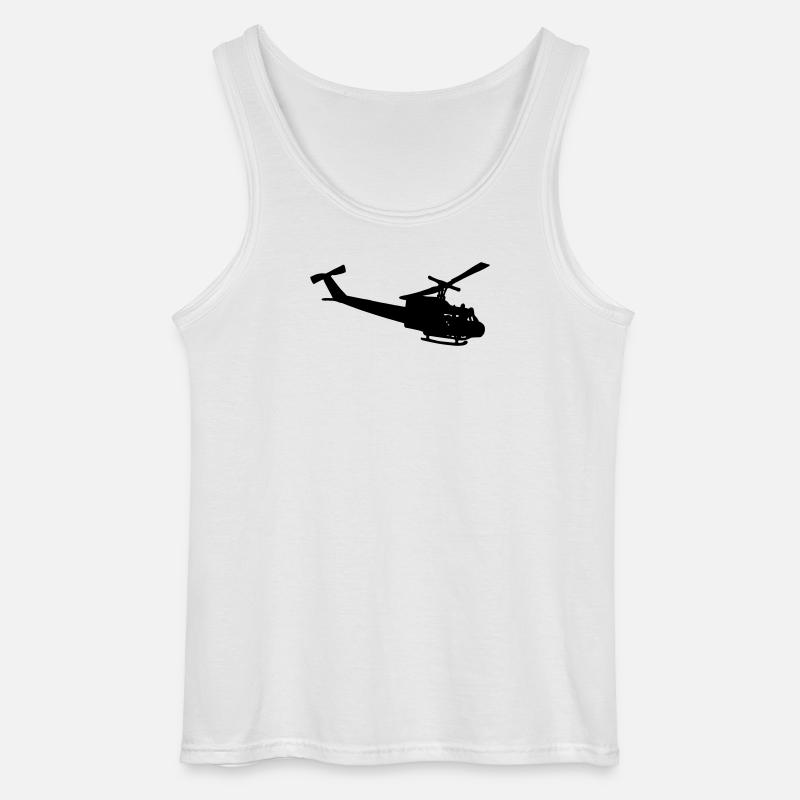 Bell UH-10 silhouette - Gildan Männer Tank Top - Weiß