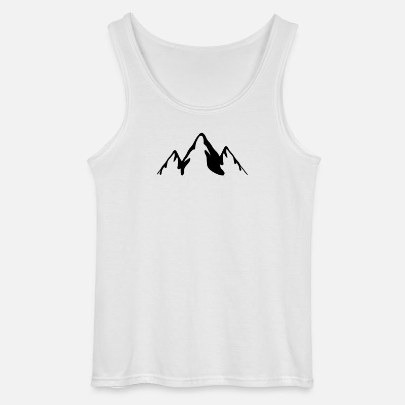 Schwarze Berge - Gildan Männer Tank Top - Weiß