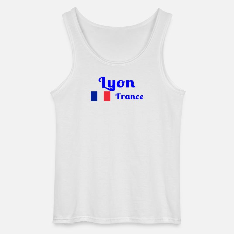 Lyon Frankreich - Stilvolle Drucke - Gildan Männer Tank Top - Weiß