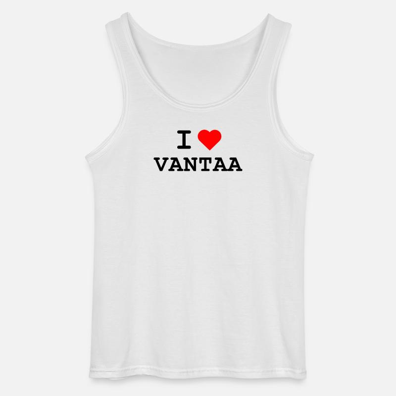 Ich liebe Vantaa - I love Vantaa - Gildan Männer Tank Top - Weiß