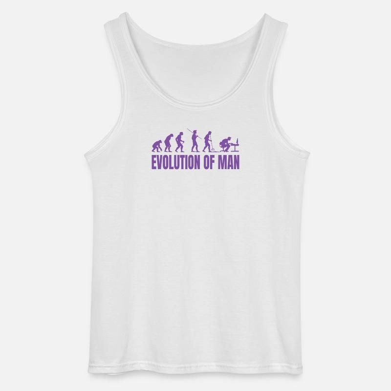 Programmierer Computerfreak Evolution Retro - Gildan Männer Tank Top - Weiß