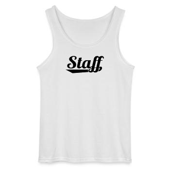 2541614 127337063 STAFF - Gildan Männer Tank Top - Weiß - Vorne - AI Model Male 185 dark (185cm)