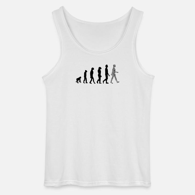 Evolution QR Code - Humor Gesundheits-Pass - Gildan Männer Tank Top - Weiß