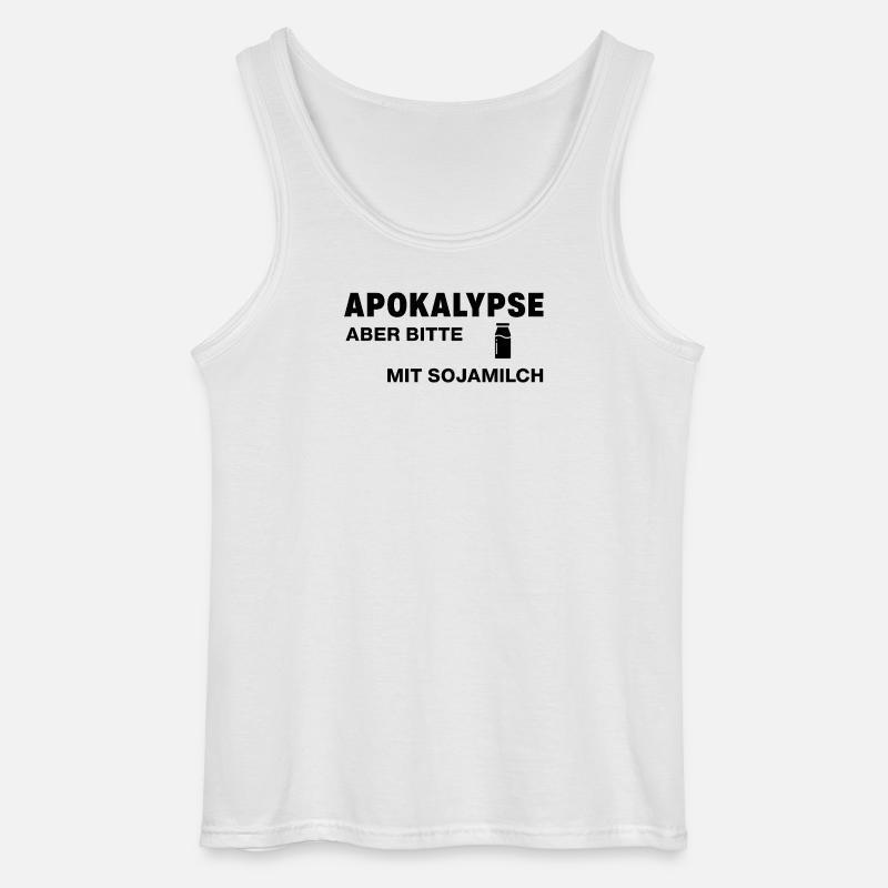 Apokalypse – aber bitte mit Sojamilch - Gildan Männer Tank Top - Weiß