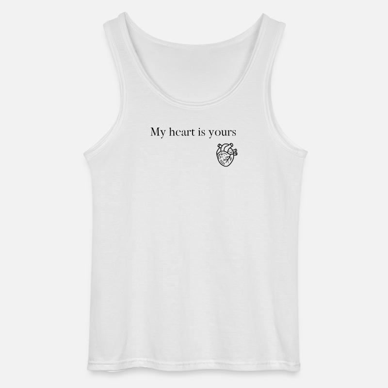 Herz - Gildan Männer Tank Top - Weiß
