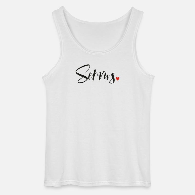 Servus - Hallo und Tschüss - Gildan Männer Tank Top - Weiß