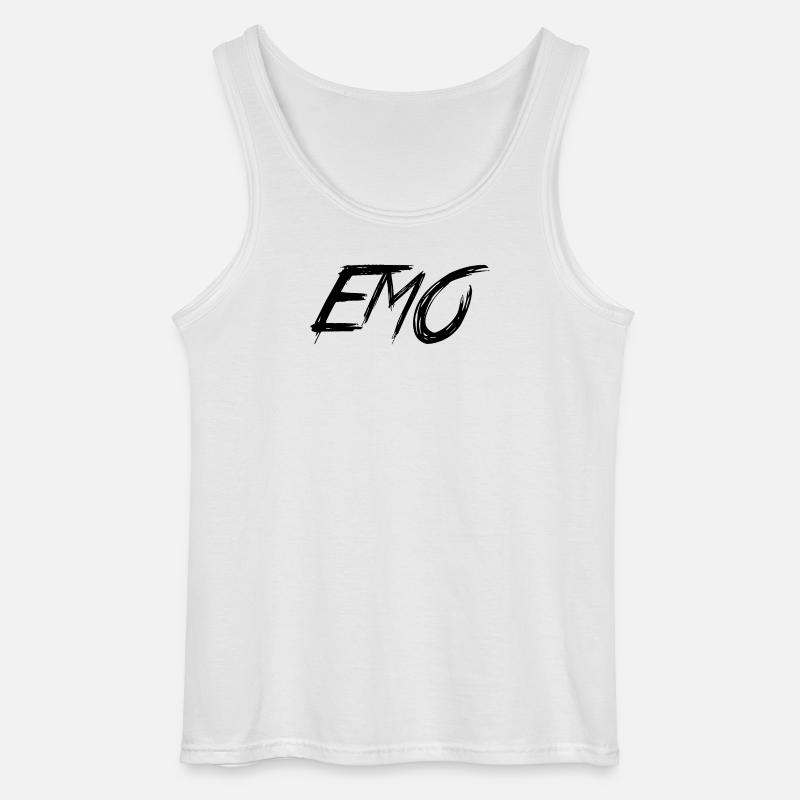 EMO - Canotta da uomo Gildan - bianco