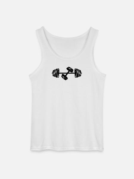 Gewichte Hantelscheiben Hantel 2 - Gildan Männer Tank Top - Weiß