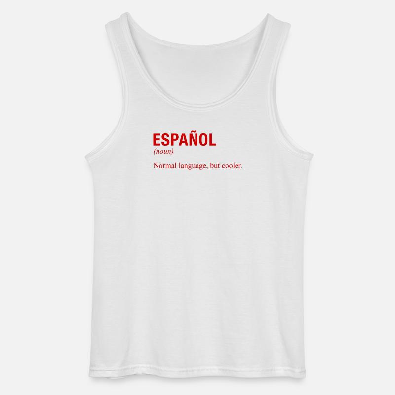 SPANISH Language Spanische Sprache Espanol Spanien - Gildan Männer Tank Top - Weiß
