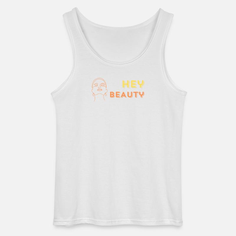 Hey beauty - Gildan Männer Tank Top - Weiß