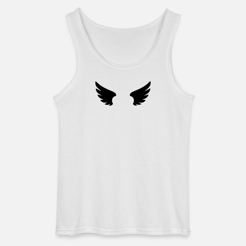 Engel Piktogramm | Schutzengel & Glaube Symbol - Gildan Männer Tank Top - Weiß