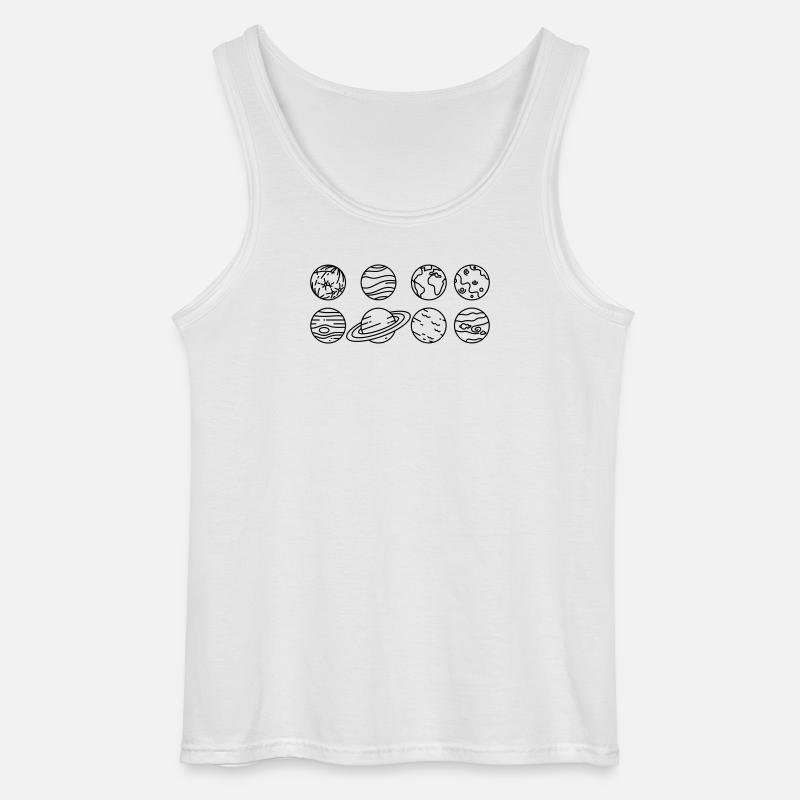 Solar System Planets – Solar System Space - Gildan Men’s Tank Top - white